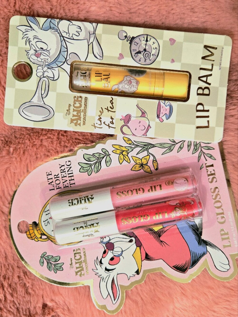 NEW Disney's Alice In Wonderland Lip Gloss & Balm Set